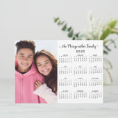 2026年 モダン ミニマリスト ファミリー フォト カレンダー（ピンク） シーズンカード (スタンド正面)