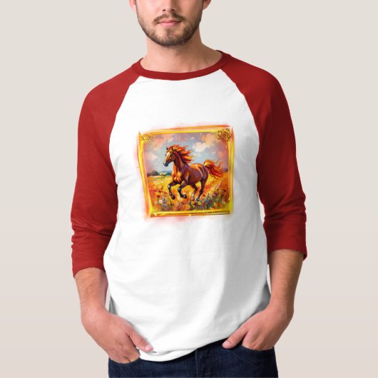 2026年 丙午 火の馬 Tシャツ (正面)