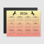 2026年 丙午 馬の年 中国の旧正月 カレンダー (正面/裏面)