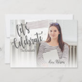 2026年　優雅なクラス　写真　卒業パーティー 招待状 (正面)