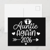 2026年 再びおばさん 妊娠発表 案内ポストカード (正面/裏面)