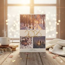 2026年 冬の新年の写真カード シーズンカード