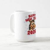 2026年 午年の新年お祝い コーヒーマグカップ (正面左)