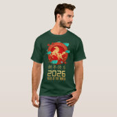 2026年 午年(うまどし)旧正月 女性用 Tシャツ (正面フル)