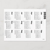 2026年 午年 中国の壁掛けカレンダー シーズンポストカード (裏面)