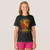2026年 午年 - 中国の旧正月 十二支 T Tシャツ (正面フル)