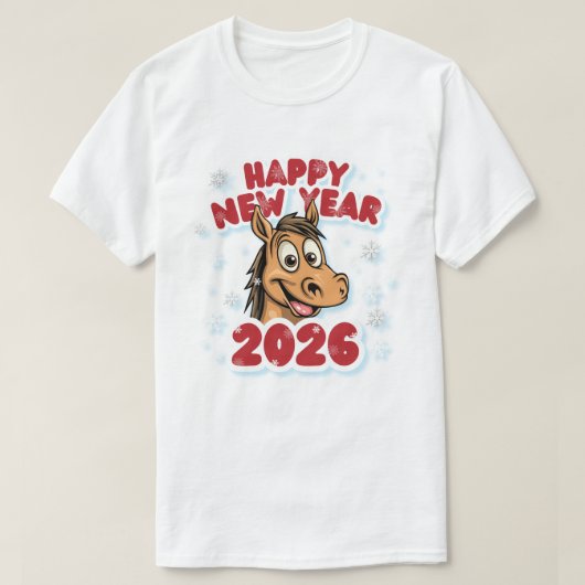 2026年 午年 新年お祝い Tシャツ (デザイン正面)