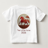 2026年 午年 – 旧正月アート ベビーTシャツ (裏面)