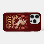 2026年 午年 春節 十二支  iPhoneケース (裏面横)