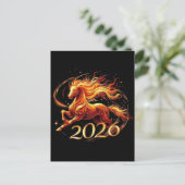 2026年 午年 馬年 おめでとう ポストカード (スタンド正面)