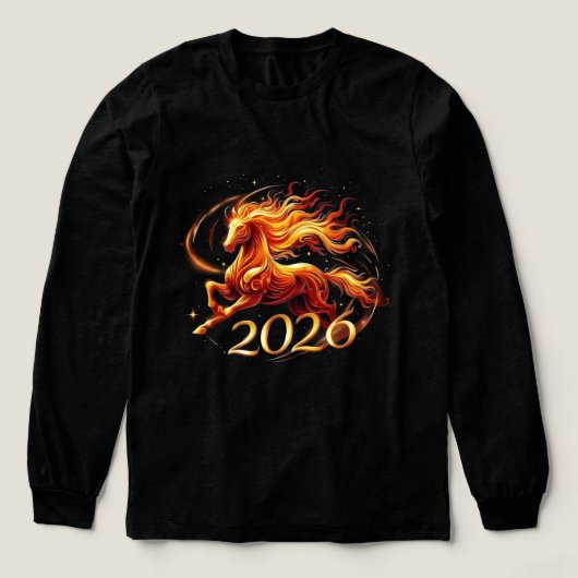 2026年 午年(馬年) のお祝い トライブレンドTシャツ (デザイン正面)