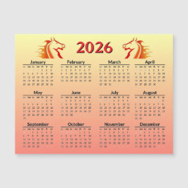 2026年 午年（馬）旧正月 カレンダー