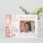 2026年　卒業のお知らせ　エレガントなスワール 招待状 (スタンド正面)