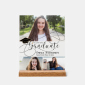 2026年 卒業写真 卒業台本 記念品 ギフト アクリルサイン (正面)