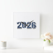 2026年 壁掛け時計 10.75インチ アクリル 正方形 スクエア壁時計 (ホーム)