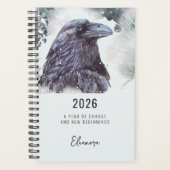 2026年 変化のカラスシンボリズム プランナー手帳 (正面)