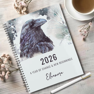 2026年 変化のカラス シンボリズム プランナー手帳