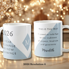 2026年 変化の年に向けての新年の決意 第6 コーヒーマグカップ