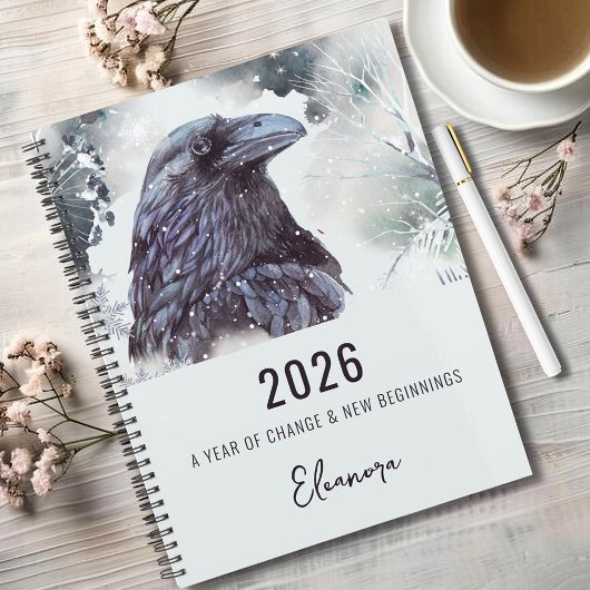 2026年 変革の年 レイヴンのシンボリズム ノートブック
