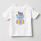 2026年 幼稚園卒業者 かわいい オリジナル トドラーTシャツ (正面)