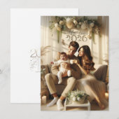 2026年 新年のお祝いカード | 家族カード シーズンカード (正面/裏面)