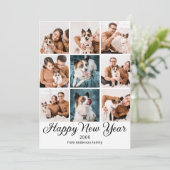 2026年 新年のモダン ファミリー フォト コラージュ シーズンカード (スタンド正面)