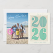 2026年 新年の写真カード 太字のタイポグラフィー シーズンカード (正面)