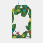 2026年 新年の松の枝とライト ギフトタグ (裏面)