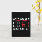 2026年 新年 ジョーク 時計 6 7 ミーム システムエラー カード (黄色い花)