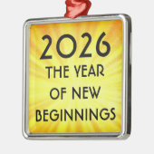 2026年 新年 新たなスタート メタルオーナメント (左)