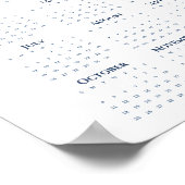 2026年 月のねこカレンダー ミニマリスト ポスター (角)