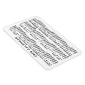 2026年 月別カレンダー クラシック ホワイト ブラック マグネット (右側)