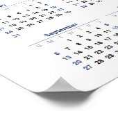 2026年 月別壁掛けカレンダー すべての日 ポスター (角)