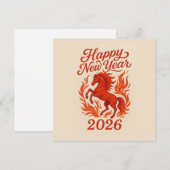 2026年 炎の馬の新年おめでとう シーズンカード (正面/裏面)