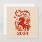 2026年 炎の馬 新年のご挨拶 シーズンカード (正面/裏面)