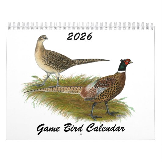 2026年 狩猟鳥カレンダー カレンダー (カバー)
