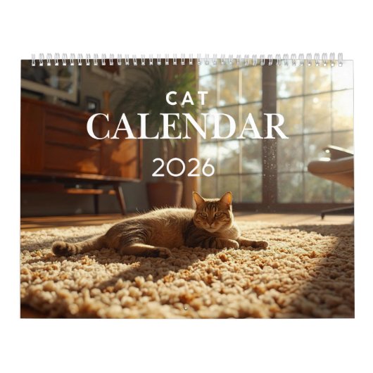 2026年 猫カレンダー | 12ヶ月 壁掛けカレンダー カレンダー (カバー)