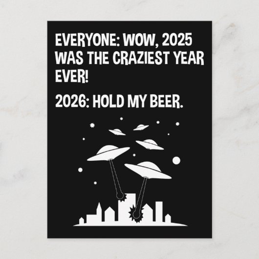 2026年 私のビールを保持 ポストカード (正面)