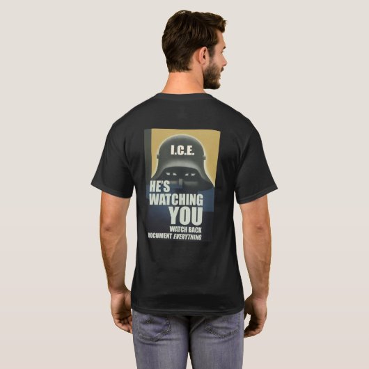2026年 視線を感じる - バックプリント Tシャツ (裏面フル)