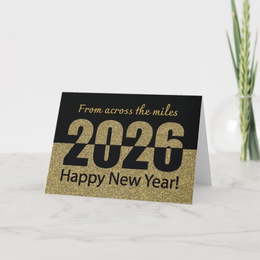 2026年 謹賀新年 ゴールドラメ シーズンカード (正面)