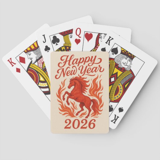 2026年 謹賀新年 馬 トランプ (裏面)