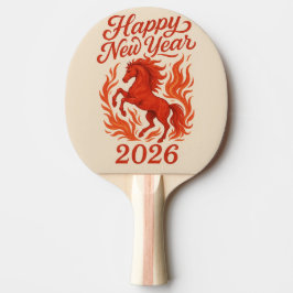 2026年 謹賀新年 馬 卓球ラケット