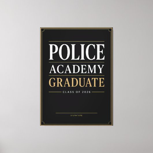 2026年 警察学校卒業記念のオリジナルギフト キャンバスプリント (正面)