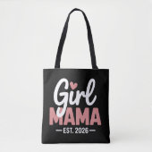 2026年 赤ちゃん Girl Mama 妊娠 発表 新米ママ トートバッグ (正面)