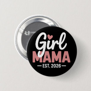 2026年 赤ちゃん Girl Mama 妊娠 発表 新米ママ 缶バッジ
