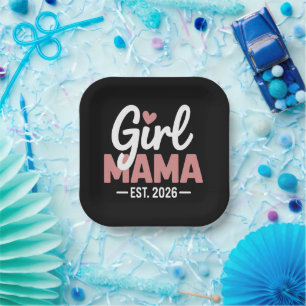 2026年 赤ちゃん Girl Mama 妊婦 プレママ マタニティ 新米ママ ペーパープレート