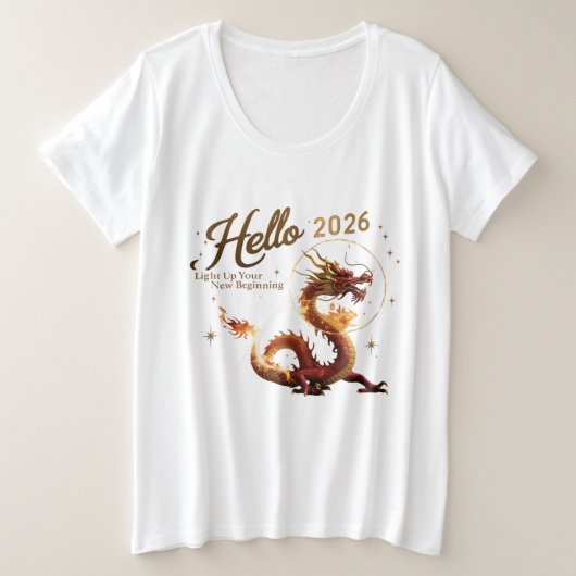2026年 金龍 プラスサイズ 女性用Tシャツ プラスサイズTシャツ (デザイン正面)