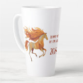 2026年 馬年デザイン カフェラテマグ (左アングル)