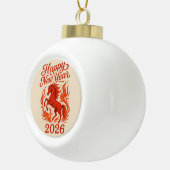 2026年 馬 新年快乐 セラミックボールオーナメント (右)