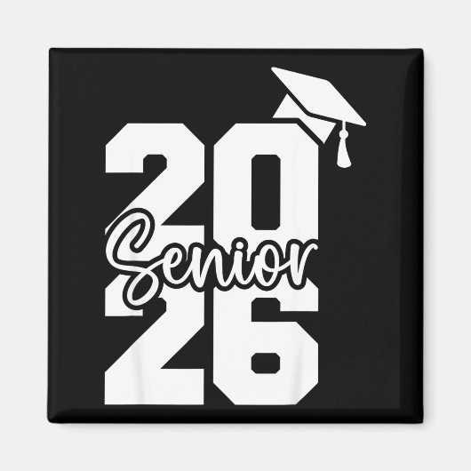 2026年 高校3年生 大学受験生 マグネット (正面)